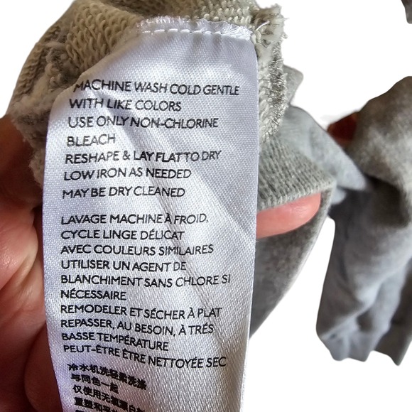 Maeve Anthropologie Embroidered Floral Sweatshirt Pullover Casual Gray 2X - Picture 7 of 11